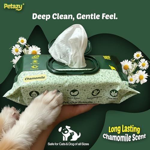 Petazy Pet Wipes for Dogs & Cats - Paws, Ears & Butt Cleaning, 200 Count - Image 5