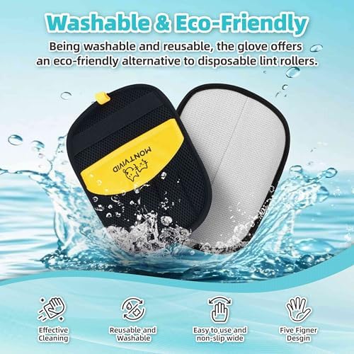 Pet Hair Removal Glove, Upgraded Electrostatic Pet Hair Remover, Reusable Five-Finger Magic Brush, Effectively Removes Dog & Cat Hair from Couch, Carpet, Clothes, Furniture & Car Seat - Image 6