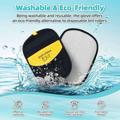 Pet Hair Removal Glove, Upgraded Electrostatic Pet Hair Remover, Reusable Five-Finger Magic Brush, Effectively Removes Dog & Cat Hair from Couch, Carpet, Clothes, Furniture & Car Seat - Image 6