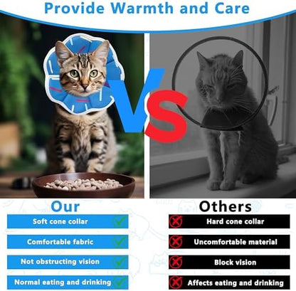 Soft Adjustable Cat Cone Collar, Comfortable Cat Recovery Collar - Image 7