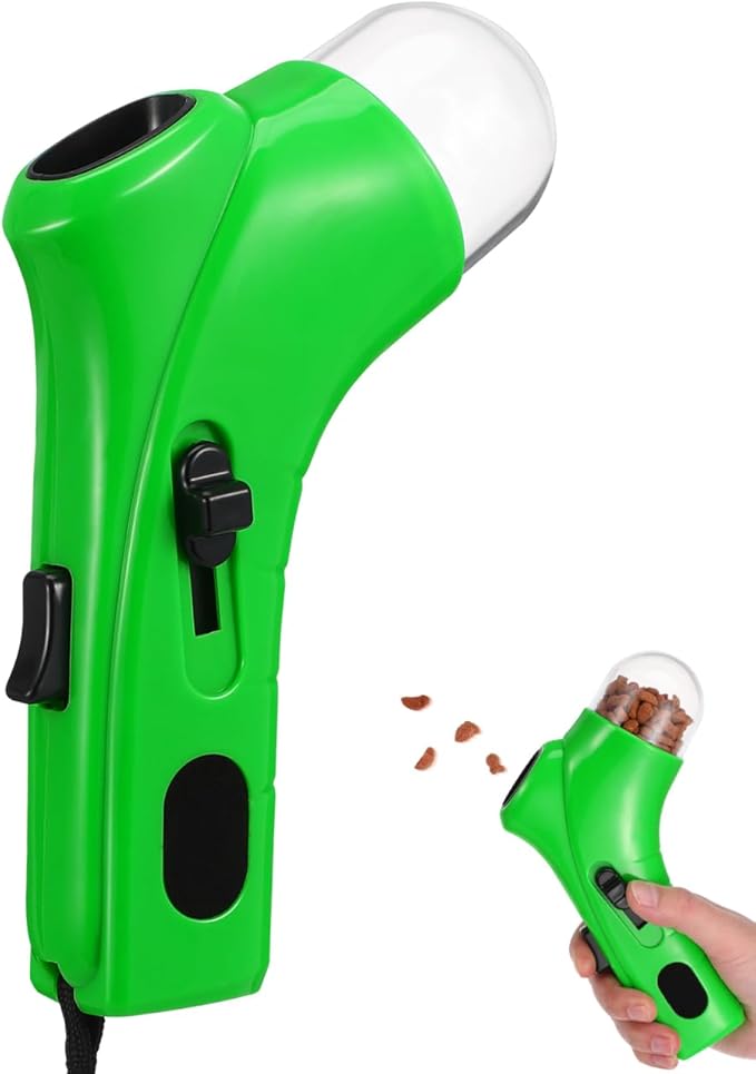 balacoo Dog Snack Catapult Launcher Handheld Pet Treat Shooter for Dogs and Cats Interactive Spring-Loaded Treat Dispenser Toy for Training and Indoor Outdoor Play 7.48X4.33X1.77In