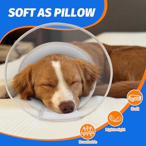 Dog Cone Collar with Soft Liner to Stop Licking, Elizabeth Recovery Collar After Surgery for Large Medium Dogs, Comfortable Pet Head Cone Alternative for Neutering Spay Injury (XL) - Image 5