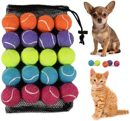 INSUM 1.5 Inch Mini Tennis Balls for X-Small Dogs & Cats, 20/40 Pack Soft Fetch Play Toys for Puppies & Kittens, Training & Indoor Outdoor Exercise by INSUM