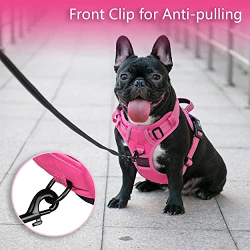 PoyPet No Pull Dog Harness, Reflective Vest with 2 Leash Clips & Handle - Image 4