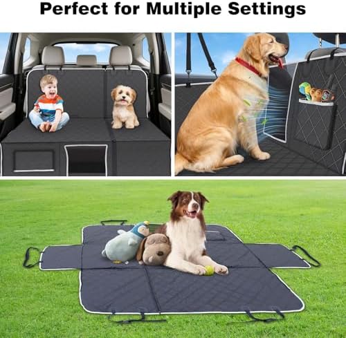 PetJoy Dog Car Seat Cover – 600D Heavy Duty Waterproof & Scratch-Resistant, Non-Slip Rear Seat Protector for Dogs, Fits SUVs, Trucks, Cars - Image 4