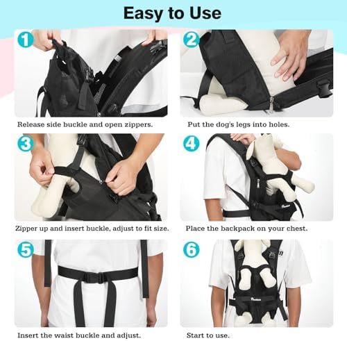 Pawaboo Pet Front Carrier Backpacks for Small Medium Dogs - Image 3