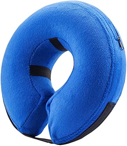 BENCMATE Inflatable Dog Cone Collar Alternative After Surgery X-Small, Blue by BENCMATE