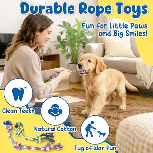 KIPRITII 9 Pack Puppy Toys Set for Small Dogs, Teething & Interactive Play - Image 4