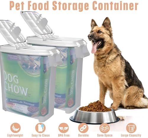 Buddeez Airtight Rolling Pet Food Storage Container, 50 Quart, with Scoop - Image 6