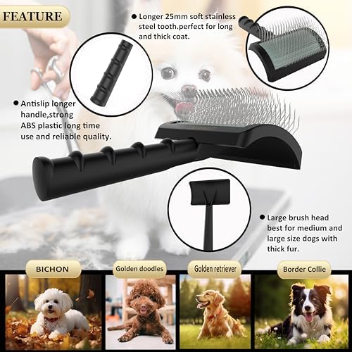 Doodle Brush Poodle Slicker Brush for Grooming Fluff Shedding Easy. - Image 4