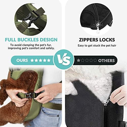 Lukovee Dog Backpack Carrier, Adjustable Front Carrier for Small Breeds - Image 6