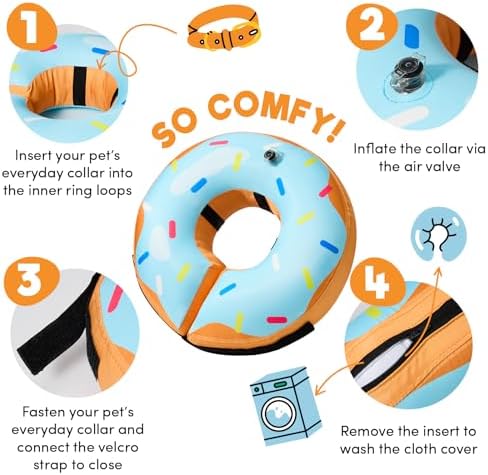 BENCMATE Inflatable Dog Cone Collar Alternative After Surgery XLarge - Image 2