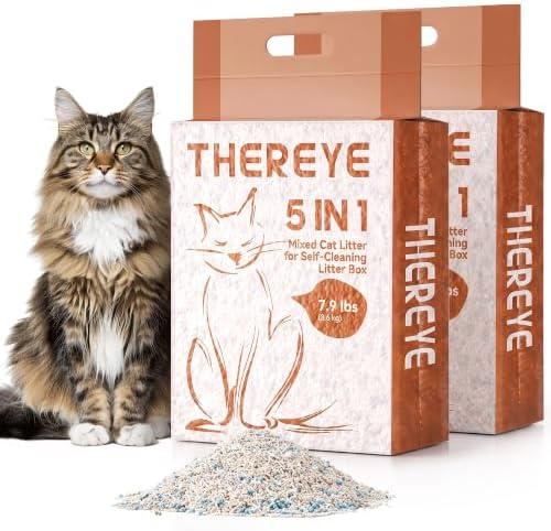 5-in-1 Mixed Cat Litter Engineered for Automatic Litter Boxes 7.9lbs*2 by THEREYE