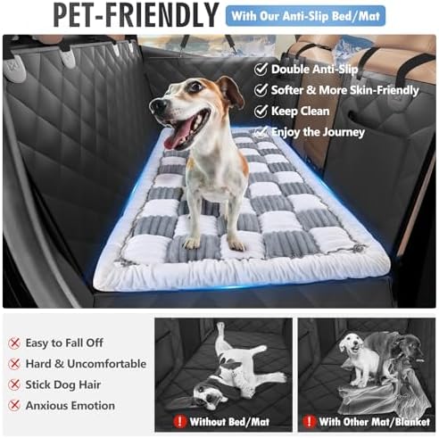 Dog Bed for Car Back Seat, Non-Slip Backseat Pet Mat Standard, 51''X23.5'' - Image 2
