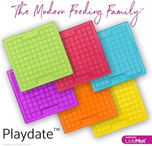 LickiMat Classic Playdate, Cat Slow Feeder Lick Mat, Boredom Anxiety Reducer; Perfect for Food, Treats, Yogurt, or Peanut Butter. Fun Alternative to a Slow Feed Cat Bowl or Dish, Green - Image 6