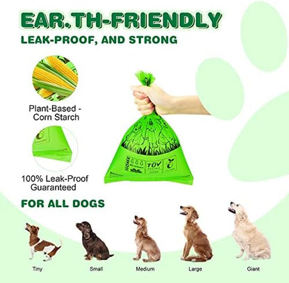 Biodegradable Dog Poop Bags 300 Count, 20 Rolls, Recyclable Waste with Dispenser, Large 9 x 13 Inches, Extra Thick, Leak Proof for Dogs and Cats - Image 3