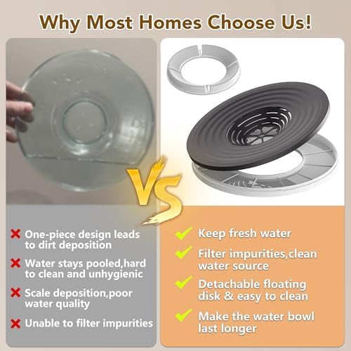 UPSKY 12L Dog Water Bowl No Spill Stainless Steel for Slow Drinking Beige - Image 6