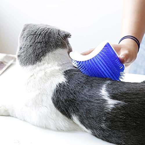 2 Pack Self Grooming Wall Brush for Cats and Dogs - Cat Groomer with Catnip, Massage Comb Tool for Long & Short Fur Pets (Blue) - Image 2