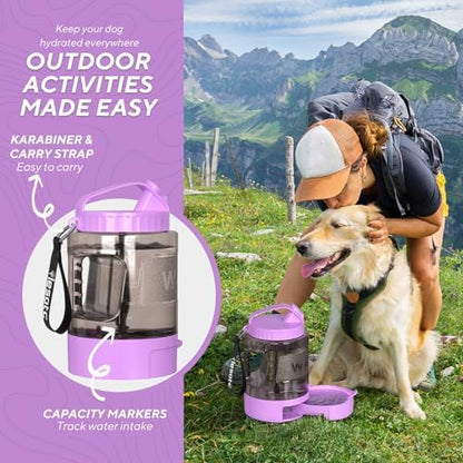 Dog Water Bottle Portable Travel - 77oz Large Travel Water Bowl for Dogs Camping Hiking Beach Traveling Essentials,Big Pet Bottles Bowl Water Dispenser for On The Go Park Car Walking Accessories - Image 4