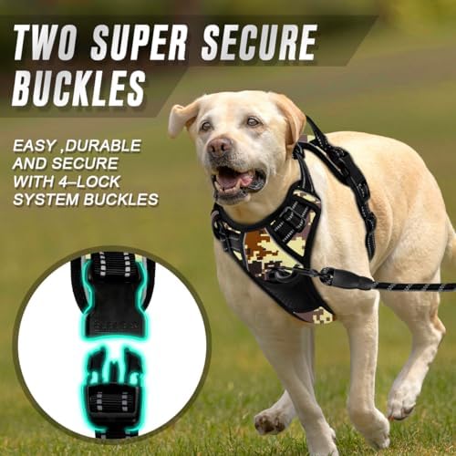 BARKBAY Dog Harness No Pull for Medium Sized Dog Front Back Clips,Dog Vest - Image 4