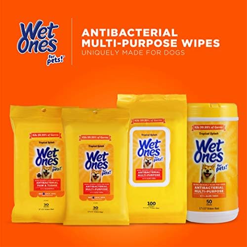 Wet Ones for Pets Multi-Purpose Dog Wipes with Aloe Vera, 50 Count - 3 Pack | Dog Wipes for All Dogs in Tropical Splash, Wipes for Paws & All Purpose - Image 6