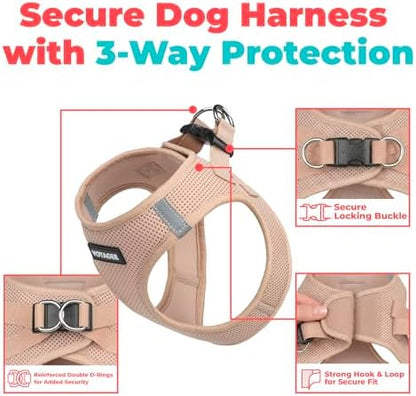 Voyager Step-in Air Dog Vest Harness - Khaki, X-Small - Image 2