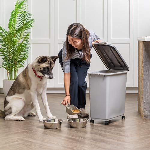 IRIS USA Dog Food Storage Container, Up to 40 lbs, Gray/Dark Gray - Image 6