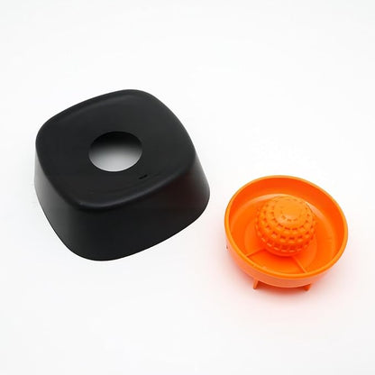 Slow Feeder Dog Bowl with Rolling Ball for Liquid Treats (1pc-Black)