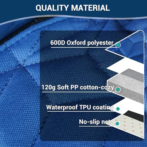 Meginc Dog Car Seat Covers for Back Seat, Heavy Duty Pet Bench Seat Covers for Trucks Waterproof Protector Back Seat Nonslip Dogs Car Seat Covers for Crew Cab/Ford F-Series/Ram 1500/Sierra/Silverado - Image 5