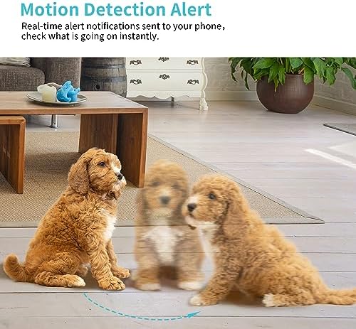 Pet Camera, 2K HD Dog Camera with Phone APP, 360° Pan/Tilt View Puppy Cam, One Click Call for Baby Monitor, MagivPix Night Vision,Motion Tracking Alarm with Cloud/Local SD,Home Indoor Security Cam - Image 5