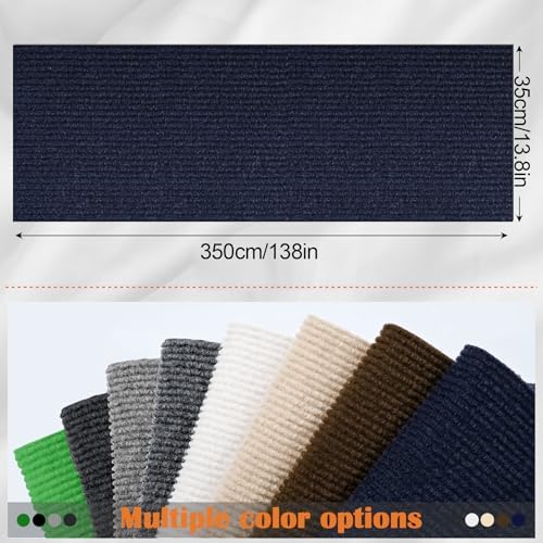 Cat Scratch Furniture Protector - 138" x 13.8" Trimmable Self-Adhesive Cats Claws Scratch Pads, DIY Cat Climbing Couch Protector for Scratch Post Cat Tree Replacement Indoor (Dark Blue) - Image 2