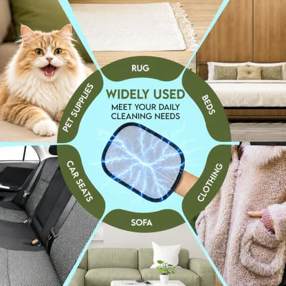 Pet Hair Remover Glove with Silicone Scraper – Reusable Electrostatic Lint & Fur Remover for Dog & Cat Hair on Couch, Carpet, Car Seat, Clothes & Laundry - Image 5