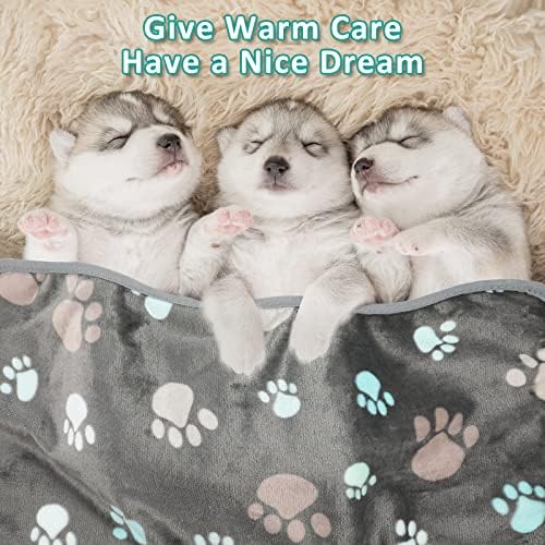 Tegeme 12 Pcs Puppy Blanket for Cat, 23 x 16 Inch, Dark Gray - Image 6