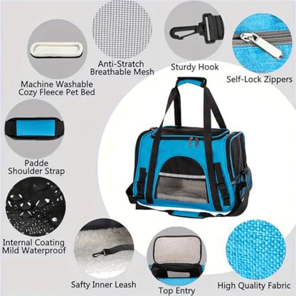 Cat Carrier Bag, Airline Approved Soft Carrier for Cats & Small Dogs - Image 3