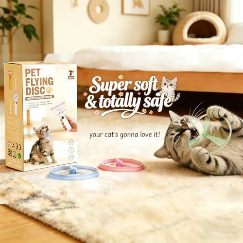40Pcs Cat Toy Flying Discs, Interactive Cat Fetch Toy for Indoor Cats - Image 4