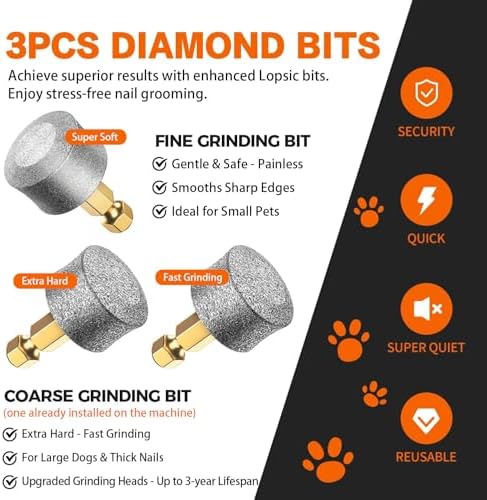 Whisper Quiet Dog Nail Grinder Safe & Stress-Free for Sensitive Dogs Cats - Image 5