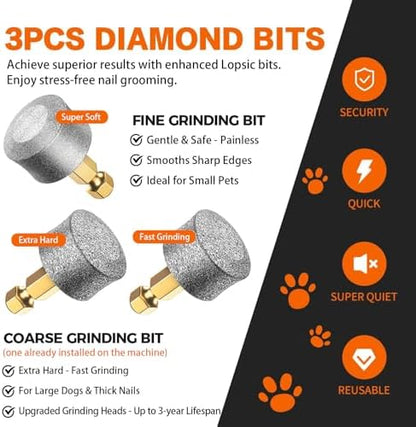 Whisper Quiet Dog Nail Grinder Safe & Stress-Free for Sensitive Dogs Cats - Image 5