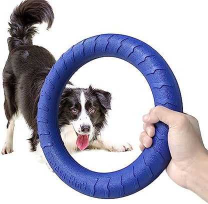 Blue Indestructible Dog Toys for Aggressive Chewers Flying Discs for Medium/Large Breeds Dog Training Ring, - Image 6