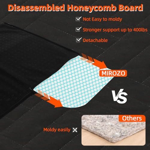 MIROZO Dog Car Seat Cover,600D Hard Bottom Backseat Extender for Dogs - Image 4