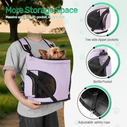 YUDODO 7-15 lbs Dog Front Carrier Backpack, Pet Front Facing Carrier - Image 6