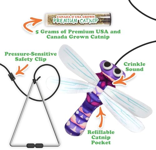 Meowijuana Jump 'n' Jamb Dragonfly Door-Hanging Cat Toy | Refillable - Image 2