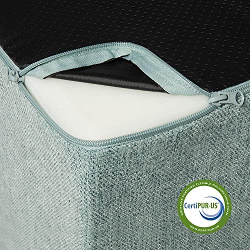 Best Pet Supplies Dog Stairs & Steps - Foam Steps for Small Dogs & Cats, Non-Slip Indoor Balanced Pet Step Support, Dog Ramp, No Assembly, Pale Teal, Foldable 4-Step (22-inch Height) - Image 3