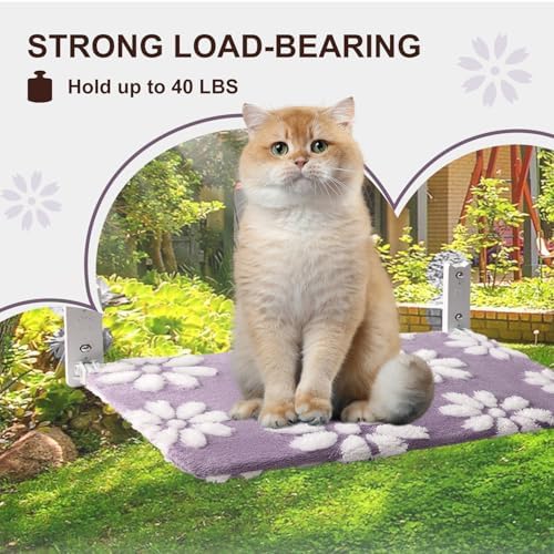 Cute Cat Window Perch, Foldable Cat Window Hammock, Purple - Image 4