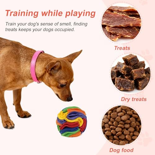Snuffle Ball for Dogs, Interactive Dog Toys, Rainbow, Small - Image 5