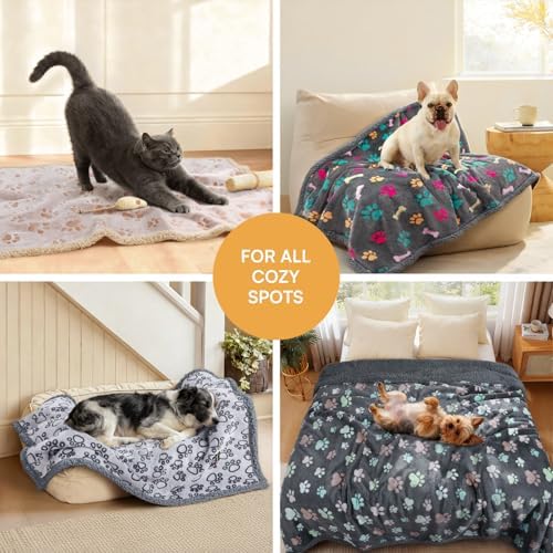 Luciphia Waterproof Dog Blanket Reversible Sherpa Fleece for Small Dogs Cat - Image 4
