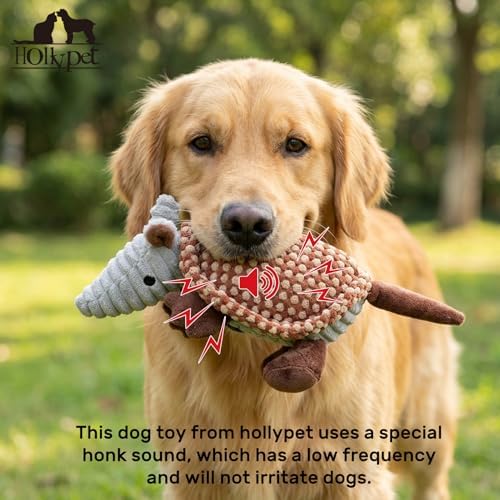 Hollypet Armadillo Squeaky Puppy Dog Toys for Small Medium Dogs, 8" - Image 5