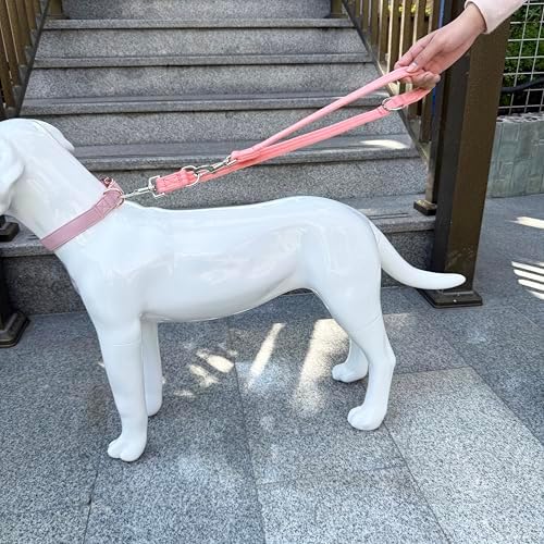 Double Ended Dog Leash,for Obedience Training Easy to Use,Lightweight,Soft for Large and Medium Dogs (Pink, 1M*2.5CM) - Image 5