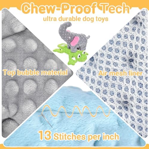 LECHONG No Stuffing Dog Toys for Aggressive Chewers, Squeaky Dog Toys for Large Medium and Small Dogs, Puppy Dog Chew Toys to Keep Them Busy Pack of 5 - Image 4