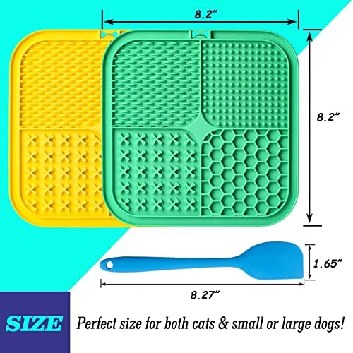 Lick Mat for Dogs, Large Dog Lick Mat with Suction Cups for Anxiety, Peanut Butter Dog Licking Mat Slow Feeder Dispensing Treater Lick Pad for Dogs Cats Grooming Bathing and Training (Green) - Image 5