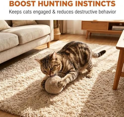 6 Pcs Faux Rabbit Fur Cat Toys with Catnip – Fuzzy Cats Balls for Indoor Cats, Fake Rabbit Fur Ball Cat Toy for Playtime - Image 6